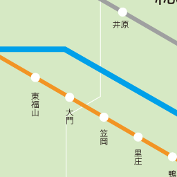 庭瀬駅 路線図・路線一覧 |