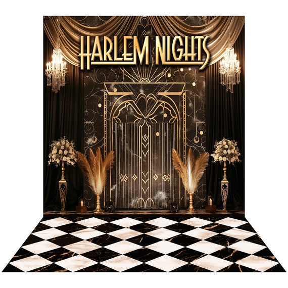 Harlem Nights Birthday Backdrop,